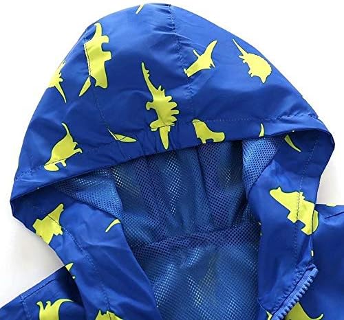 Boys' Hooded Dinosaur Jacket Windbreaker Outerwear - Image 4