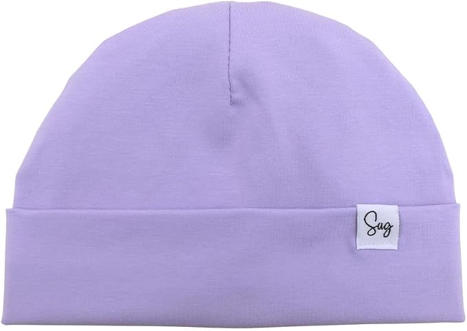Jersey Beanie Hat for Newborn Baby Boys Girls Silky Satin Lined Hats Bonnet by Sugarmelon