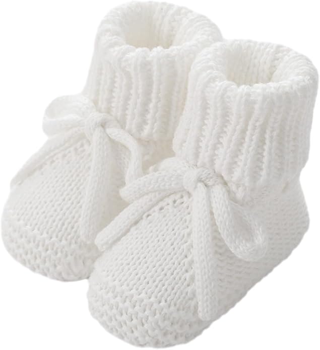 DSORVICD Newborn Baby Boys Girls Knitted Booties Soft Sole Shoes Socks by DSORVICD