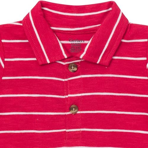 Gerber Baby Boys' Short Sleeve Polo Bodysuit - Image 2