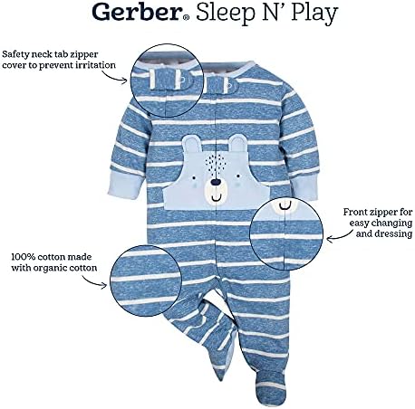 Gerber Baby Boys’ 2-Pack Sleep ‘N Play Pajamas - Image 5