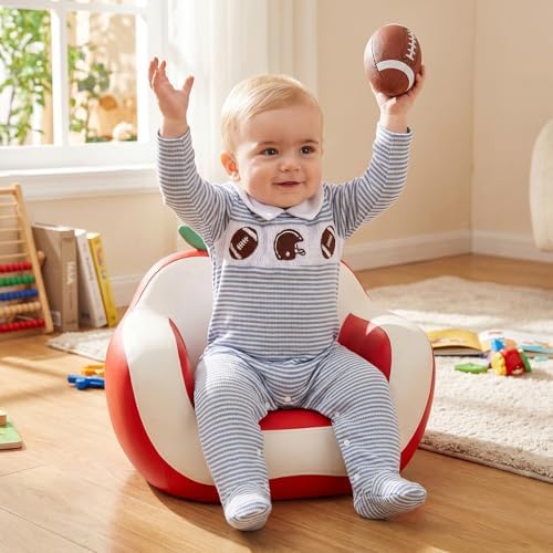 Bagilaanoe Newborn Baby Boy Footie Romper Waffle Knit Outfit Fall Jumpsuit | - Image 3