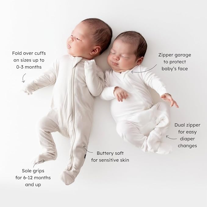 KYTE BABY Infant and Toddler Dual Zipper Footie, Ultra-Soft Rayon Made From - Image 3