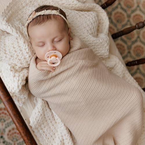 100% Organic Cotton Baby Blanket – Luxury Stretch Ribbed Knit, Gender Netural - Image 6