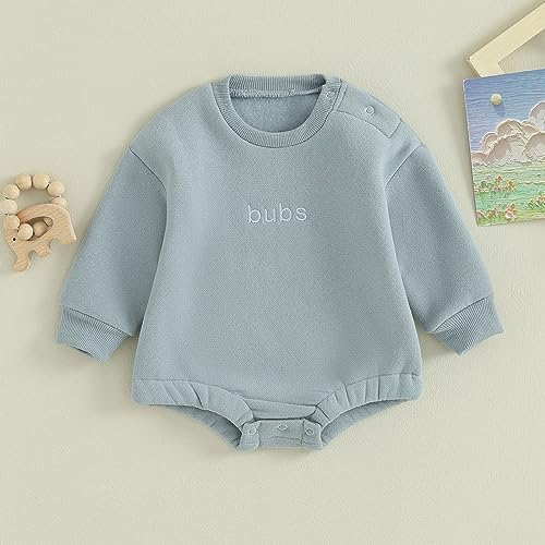 VISGOGO Newborn Infant Baby Boy Oversized Romper Sweater Bodysuits Coming Home - Image 2