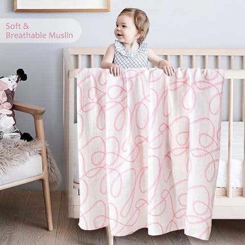 Baby Swaddle Blankets, Bamboo Muslin Receiving Blanket | 1-Pack, Lightweight & - Image 2