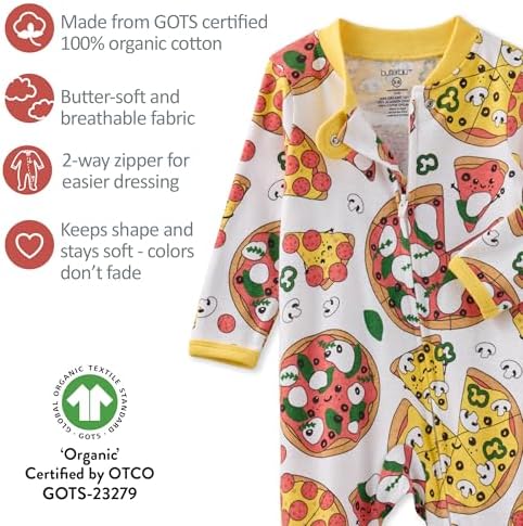 Butterblu Scout Sleep & Play 100% Organic Cotton Footed Zip Front PJs | GOTS - Image 6