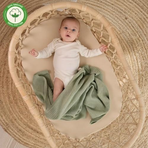 Receiving Blankets, 100% Organic Cotton Knit, Baby Swaddle 2-Pack | - Image 2