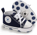 Unisex Baby Girls Boys Canvas High-top Shoes, Newborn Infant Anti-Slip Soft by KKIIDDSS