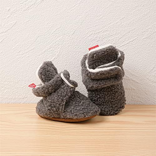 Meckior Newborn Infant Baby Girls Boys Warm Fleece Winter Booties First Walkers - Image 3