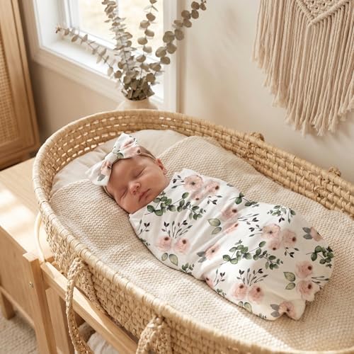 Floral Receiving Blankets for Baby Girls Swaddle Blanket - Image 5