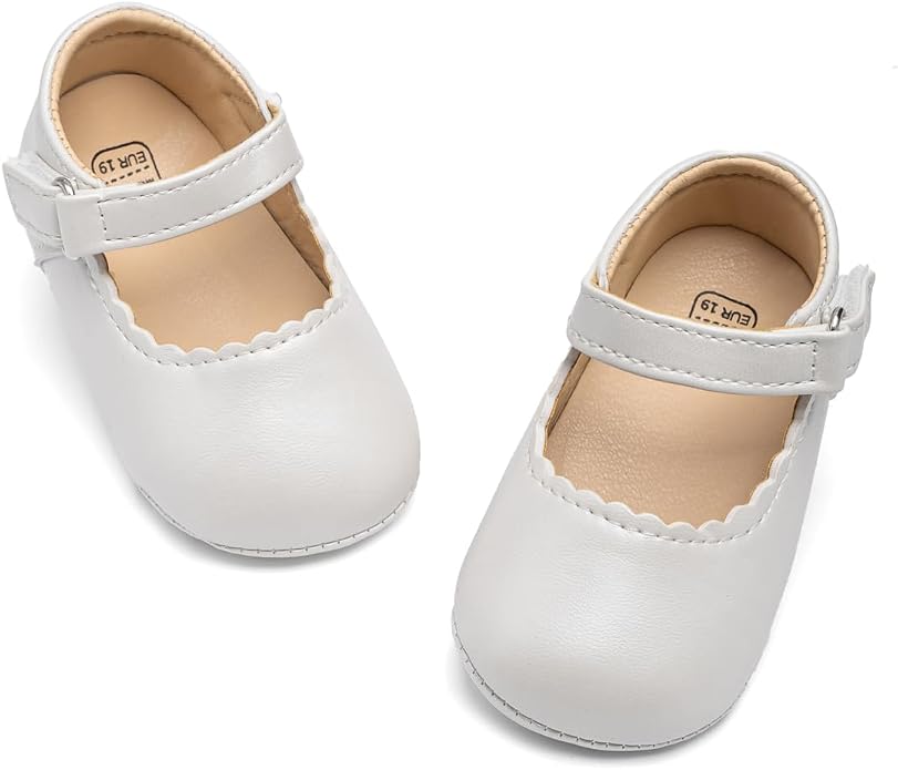 Meckior Infant Baby Girls Soft Sole Bowknot Princess Wedding Dress Mary Jane by Meckior