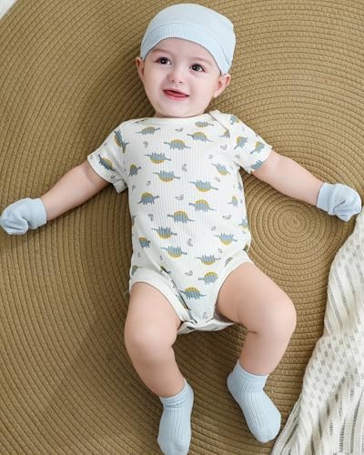 Baby Hats Mittens and Socks Set Soft Cotton Newborn Hat Glove - Image 3
