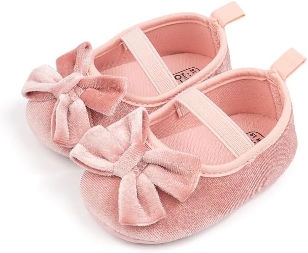 KIDSUN Infant Baby Girls Mary Jane Shoes Non-Slip Rubber Sole Ballet Slippers by KIDSUN