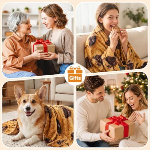 SeaRoomy Chocolate Cookie Blanket, Funny Food Throw Blanket - Image 5