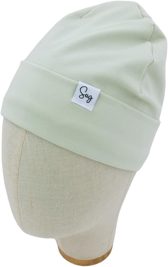 Jersey Beanie Hat for Newborn Baby Boys Girls Silky Satin Lined Hats Bonnet - Image 2