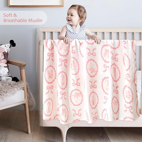 Baby Swaddle Blankets, Bamboo Muslin Receiving Blanket | 1-Pack, Lightweight & - Image 2