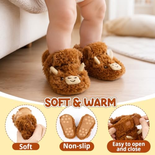 Baby Boys Girls Booties Newborn Baby Shoes Unisex Winter Warm Infant Slippers - Image 4
