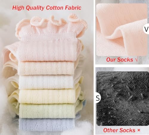 Toddler Girl Ruffle Socks Baby Girls Knee High Socks - Image 4