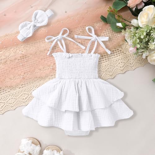YOUNGER TREE Baby Girl Clothes Infant Summer Romper Dress Sleeveless Bodysuit - Image 3