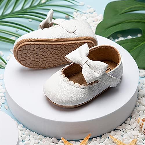 Meckior Infant Baby Girls Soft Sole Bowknot Princess Wedding Dress Mary Jane - Image 6
