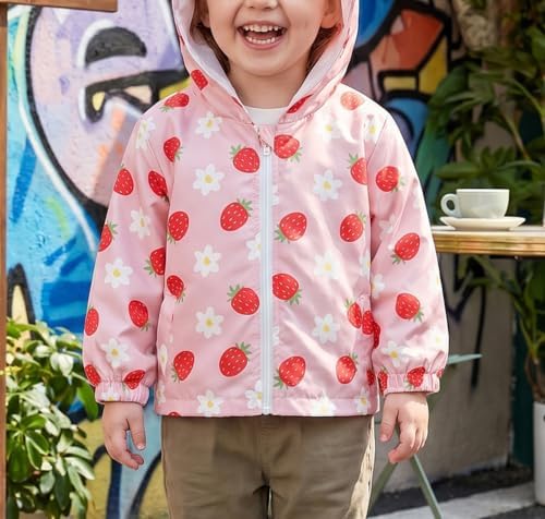 Toddler Baby Girl Windbreaker Jacket Zip Up Hoodie Long Sleeve Sweatshirt - Image 3
