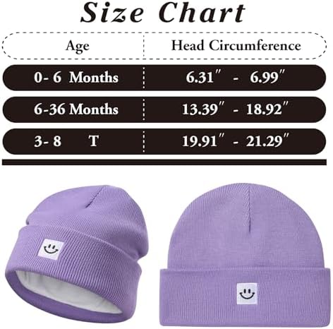 MaxNova 2 Pack Baby Beanie Fleece Lined Knit Toddler Hat - Image 7