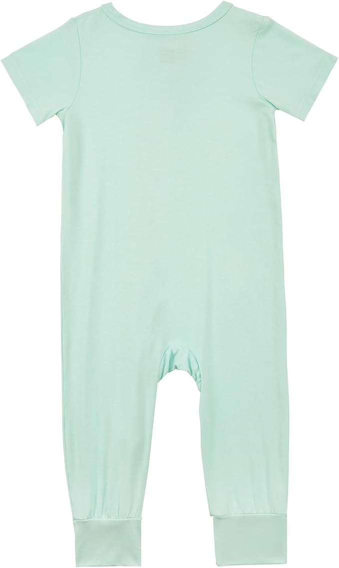 Aablexema Baby Short Sleeve Romper Bamboo Rayon Pajamas | Infant Summer Jumpsuit - Image 2