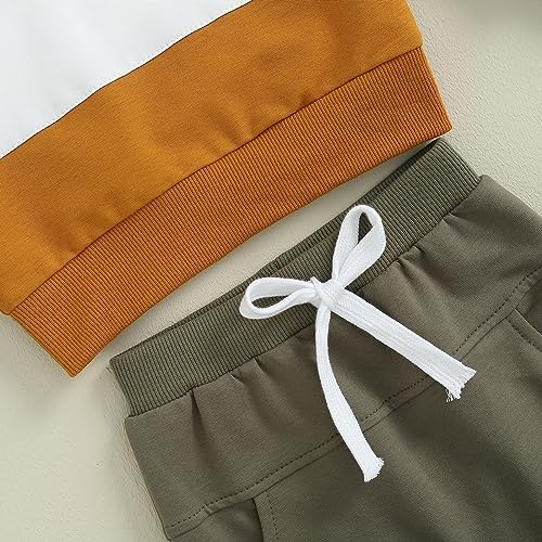 Infant Baby Boy Fall Winter Clothes Outfit Hooded Long Sweatshirt Pant Set - Image 6