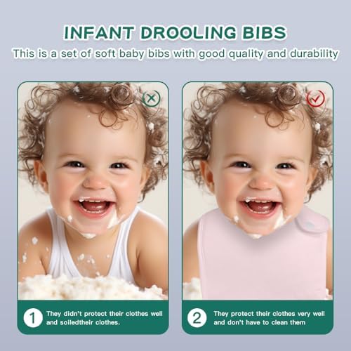 8 Pack Baby Bibs Unisex Adjustable - Image 4