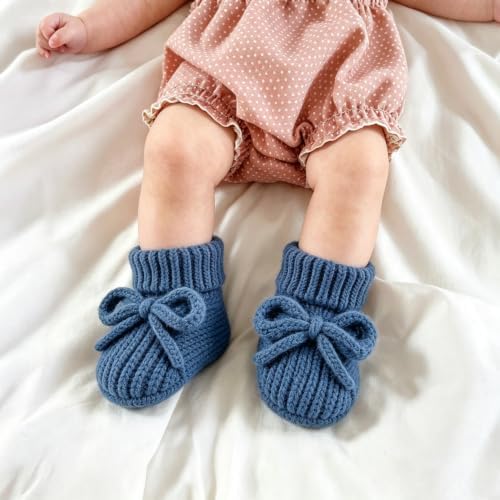 Jastore Baby Booties Newborn First Walkers Cozy Shoes Warm Knit Soft Booties - Image 6