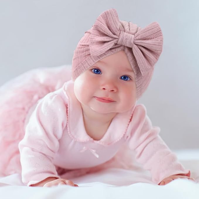 Cinaci 4 Pieces Baby Girls Turban Hats - Image 5