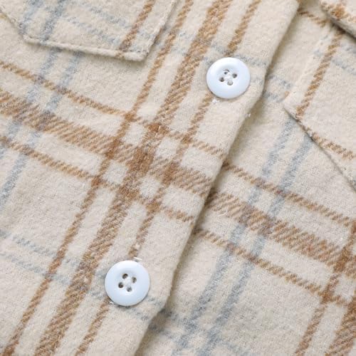 YOUNGER STAR Toddler Kids Boys Girls Flannel Hooded Plaid Shirt Button Baby Red - Image 5