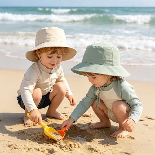 Baby Sun Hat UPF 50+ Toddler Bucket Summer Kids Beach Hats - Image 7