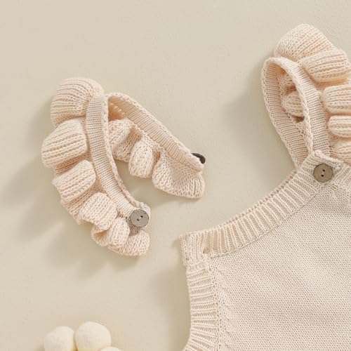 Baby Girl Summer Sleeveless Knit Sweater Romper - Image 5