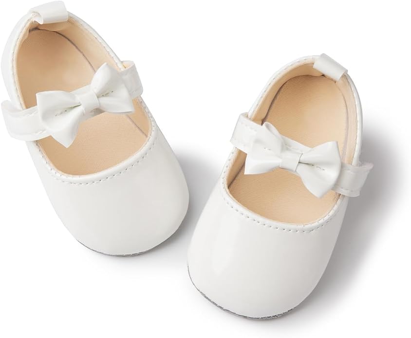 Meckior Infant Baby Girls Soft Sole Bowknot Princess Wedding Dress Mary Jane by Meckior
