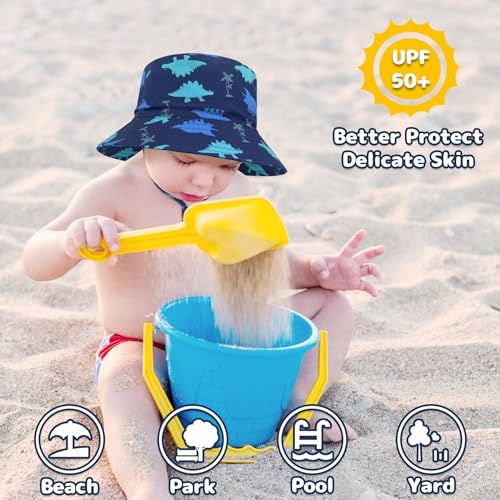 Baby Sun Hat Baby Boy Hats Toddler Hat UPF 50+ Bucket Hat - Image 3