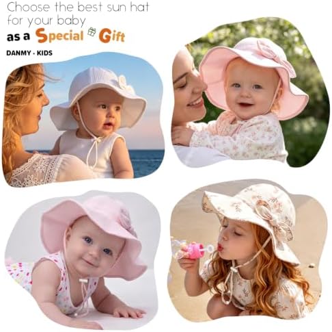 Baby Sun Hat Infant Toddler Girl Kids Sun Protection Beach Bucket Hats - Image 7