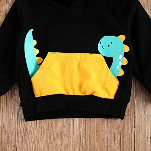 Sasaerucure Baby Boy Dinosaur Hoodie Sweatshirt - Image 3