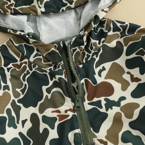 Baby Toddler Boy Girl Hoodies Camouflage Half Zip-up Sweatshirt Unisex Hooded - Image 6