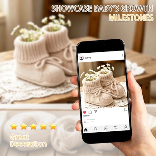 Baby Girl Booties Newborn Knit Crib Shoes Infant Bunny Booties New Born Boy - Image 3