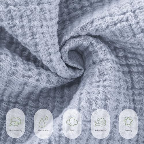 Susurration Muslin Burp Cloths 24x24 Inches Ultra Soft 100% Cotton | 4 Pack - Image 5