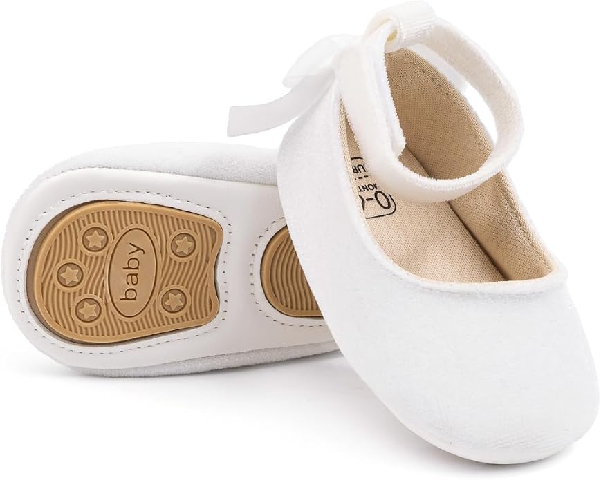 KIDSUN Infant Baby Girls Mary Jane Shoes Non-Slip Rubber Sole Ballet Slippers by KIDSUN