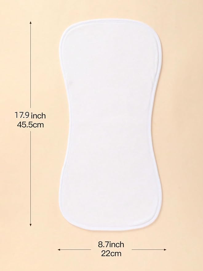 6 Pack Cotton Baby Burp Cloths Extra Absorbent Soft - Image 2