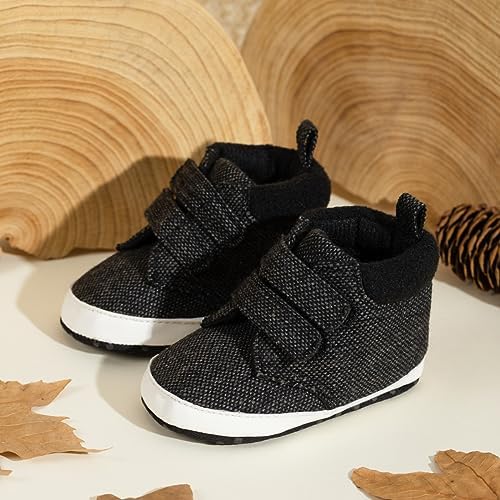 Meckior Toddler Baby Boys Girls High Tops Ankle Sneakers Soft Anti-Slip Sole PU - Image 3