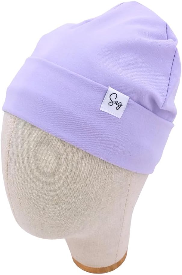 Jersey Beanie Hat for Newborn Baby Boys Girls Silky Satin Lined Hats Bonnet - Image 5