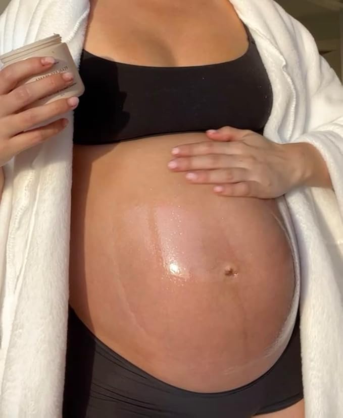 Fearless Mama Belly Butter – Luminous Scent Stretch Mark Cream for Pregnancy – Natural Moisturizer for Stretch Mark and Scar Care – Deep Hydration for Growing Bellies