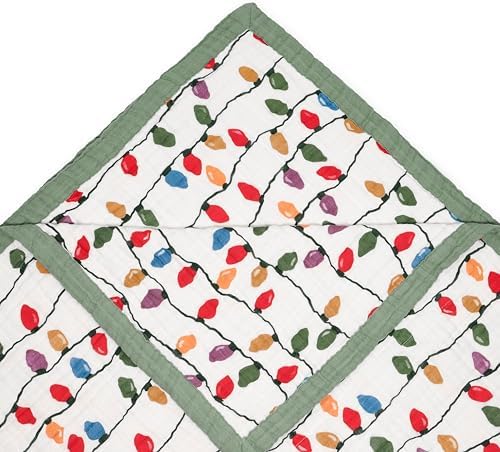 Little Unicorn Christmas Bulbs Cotton Muslin Quilt X-Large Blanket | 100% - Image 2