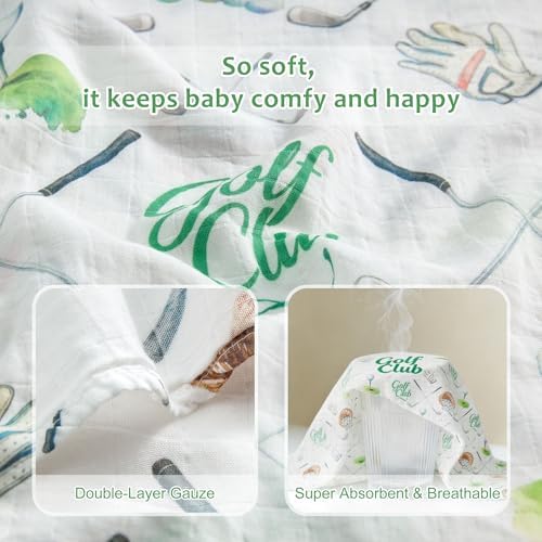 Baby Swaddle Blankets, Bamboo Muslin Receiving Blanket | 1-Pack, Lightweight & - Image 3