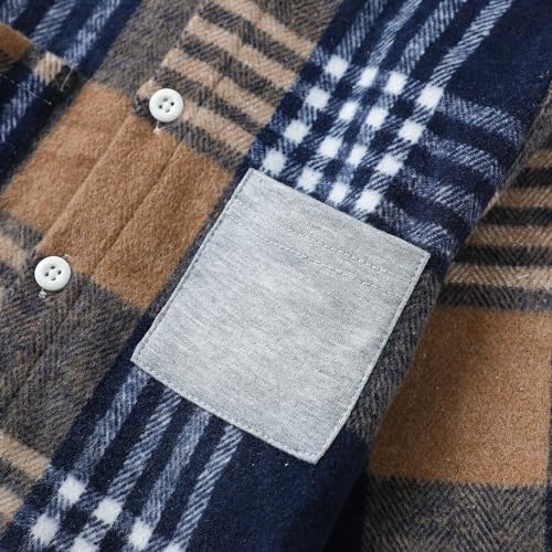 Toddler Baby Boy Long Sleeve Shirt Flannel Buffalo Plaid Shirts Button Down - Image 5